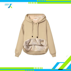 เสื้อฮู้ดผู้หญิงลำลองสำหรับฤดูหนาว ผ้าฟลีซอุ่นสบาย  รับสั่งทำสีและโลโก้ ผ้าฝ้าย 100% ป้องกันขนร่วง - Product Image 6