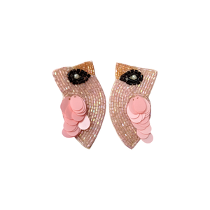 Boucles d'oreilles perlées faites à la main de haute qualité avec poteau en métal à l'arrière de l'Inde - Product Image 1