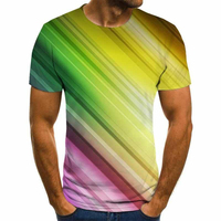Camiseta de sublimación 100% algodón, transpirable, estampada, para hombre, con logo personalizado, al por mayor, de corte holgado y elegante.