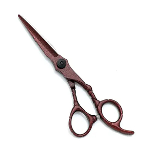 ชุดกรรไกรตัดผม2ชิ้นชุดตัดผมสีน้ำตาลชุดช่างตัดผมที่สวยงามทำจากสเตนเลสสตีล - Product Image 3