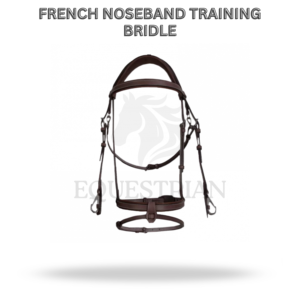 Bridon d'entraînement français à nezette, taille complète, pour l'équitation anglaise et l'entraînement des chevaux - Product Image 2