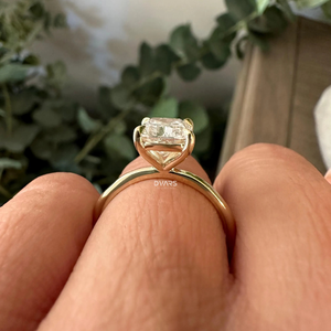 Elegante Anillo de Compromiso y Matrimonio para Mujer, con Diamante de Laboratorio de Corte Cojín de 3 Quilates, Claridad VVS, Certificado IGI, Oro Sólido de 18K, Regalo Nupcial - Product Image 6