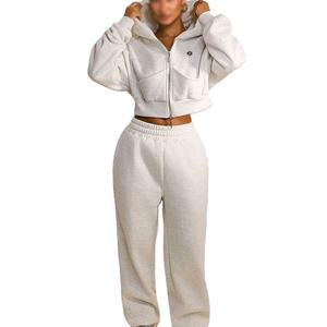 Sudaderas con Capucha Personalizadas OEM con Cierre Doble Deslizante para Mujer, Sudadera de Forro Polar al por Mayor con Etiqueta Privada OEM, Sudaderas Personalizadas de Estilo Urbano - Product Image 3