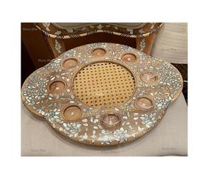 Portavasos de madera y madre de perla para el hogar Hotel Restaurante Uso Soporte de vidrio con calidad superior - Product Image 2