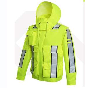 Chaqueta de Invierno de Seguridad Reflectante de Alta Visibilidad, de Poliéster de Primera Calidad, con Capucha Oculta, Acolchada e Impermeable - Product Image 1