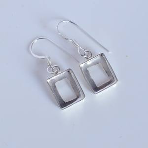 Haute qualité 925 argent Sterling Rectangle forme dos ouvert réglage vierge pour les composants de bijoux en pierres précieuses naturelles - Product Image 2