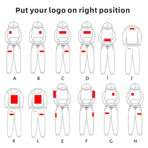 Sudadera con capucha de algodón pesado para hombre, estilo Streetwear, hombro caído de gran tamaño, logotipo bordado sólido, estampado sin cuerdas de alta calidad - Product Image 3