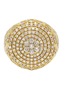 Bague pour homme Tendance Hip Hop Ice Out VVS Lab cultivée en or 10K 14K 18K Bague Alphabet arrondi en diamant Bijoux fantaisie de luxe - Product Image 4