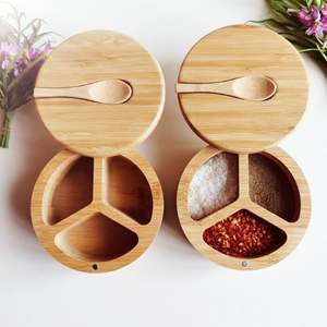 VIET FARGIMEX Eco-Friendly Handcrafted Custom <b>Wooden</b> Salt Spice <b>Bowl</b> Modern Cutting Technique Decorative Countertop Accessory - Product Image 4
