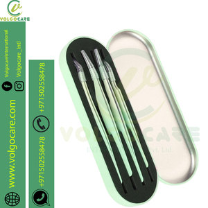 Pince à épiler professionnelle à pointe oblique de précision 2024 en acier inoxydable disponible dans toutes les couleurs et styles - Product Image 2