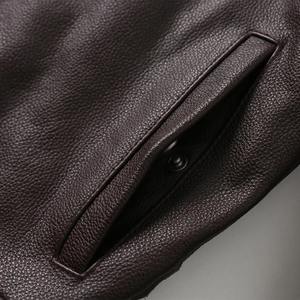 Veste en cuir pour hommes 100% cuir de vachette naturel homme manteau en cuir véritable homme vêtements en cuir automne printemps veste pour hommes livraison DDP - Product Image 3
