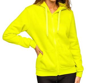 Sudaderas con capucha con cremallera de algodón para mujer de calidad superior en manga larga multicolor para mujer Sudaderas con cremallera - Product Image 4