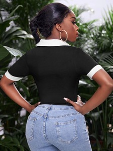 2025 vente en gros de haute qualité 100% coton T-shirts polo vierges personnalisés pour les femmes - Product Image 4