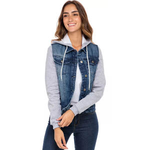 Nouvelle mode, prix bas, vestes en jean à capuche pour femmes, vente directe d'usine, meilleur prix, vestes en jean pour femmes en vente - Product Image 6