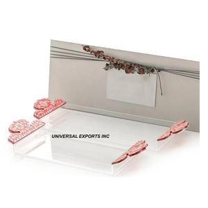 Plateau à chocolat en forme de rectangle en acrylique Plateau à chocolat design de table de luxe Assiette de service décorative écologique - Product Image 1