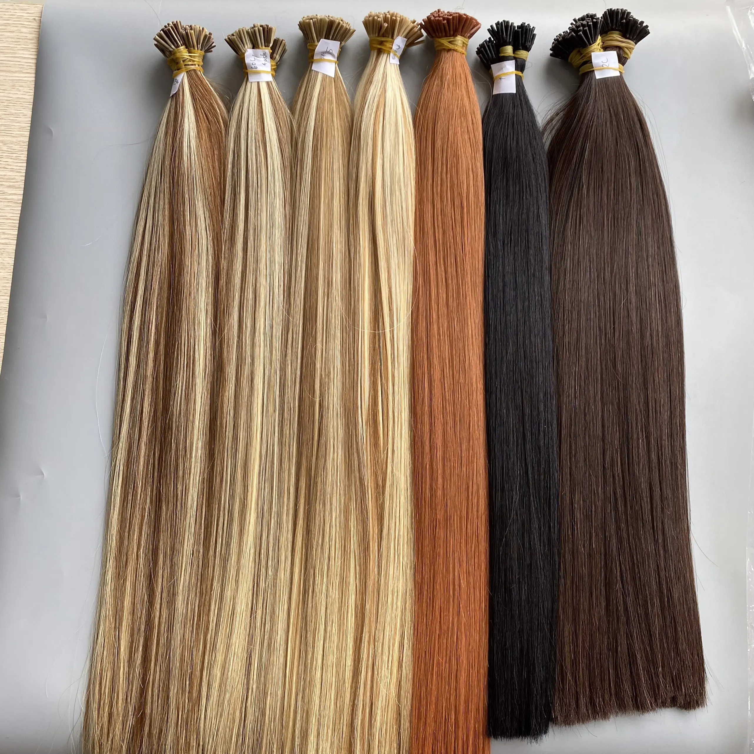 Großhandel russische Super Double Drawn Virgin Pre Bonded Echthaar verlängerungen Keratin Flat Tip U Tip I Tip Haar verlängerungen