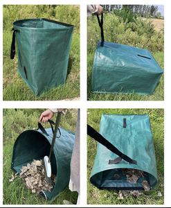 270L Pliable Horizontal Jardin Porte-<span class=keywords><strong>Feuille</strong></span> Mauvaises Herbes Sac De Collecte Jardinage Semi-Circulaire Pelle À Poussière Débris Gazon Clippings Seau - Product Image 5