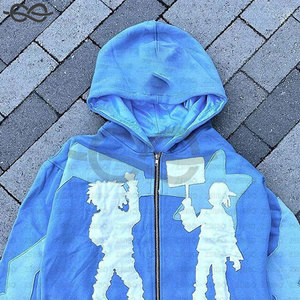 Sudaderas con capucha para hombre personalizadas 500/400 Gsm 3D Puff Print Hoodie de alta calidad de gran tamaño Vintage para hombre - Product Image 1
