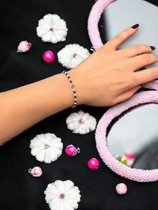 DAFNI BIG PAZAR Bohemian Beaded Bracelet with Natural Stone Precious Metal Alloy Micro Insert Unisex <b>Gift</b> From Istanbul - Product Image 3
