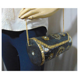 Nueva colección de bolso de noche de mosaico de Metal de lujo hermosas cadenas de monedero de embrague para fiestas de boda Casual disponible diferente - Product Image 5
