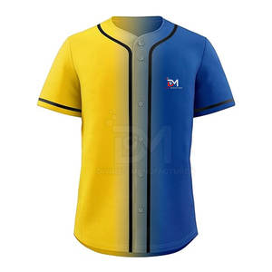 Nouvelle arrivée 100% polyester Baseball Jersey meilleur prix nom personnalisé imprimé vêtements de sport respirant grande taille chemises - Product Image 1
