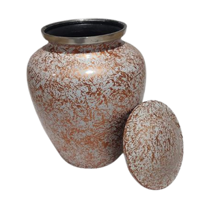 Metal Royal Crafts Classic Cremation <b>Large</b> and Small <b>Urn</b> With Enamel Band High Quality Shining Adults Ashes <b>Urn</b> - Product Image 5