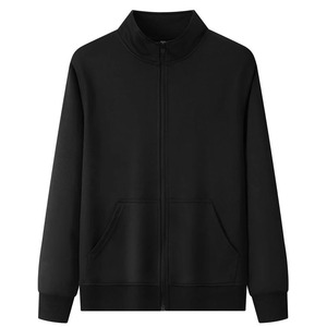 Sudadera con capucha y cremallera de lana de Color sólido a la moda de talla grande 5XL para hombre, sudadera holgada de algodón 100% para invierno con bolsillos - Product Image 2