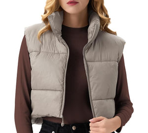 Gilet bouffant femme sans manches look hiver classique Gilet matelassé femme résistant à l'eau extérieur Gilet bouffant femme - Product Image 2