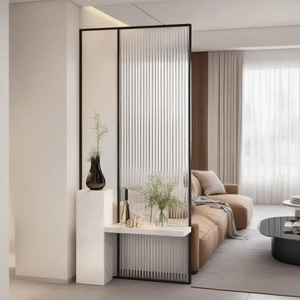 Nouvelle Cloison de Séparation 2026 pour Salon, Porte d'Entrée, Chambre à Coucher, Cloison d'Intimité, Style Chinois, Verre Cannelé, Salle à Manger, Entrée - Product Image 4