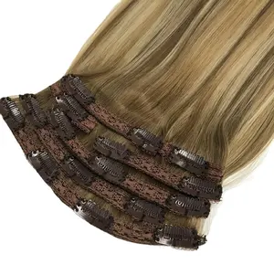 High Grade Virgin Clip In Genius Weft Hair Extension 100 Percentage Human Hair Extensions All Colors All Patterns