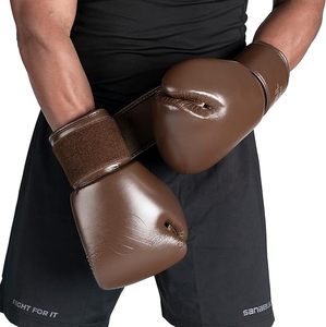 Guantes de boxeo MMA Muay Thai de cuero genuino de edición limitada Premium Sistema de ventilación de diseño ergonómico compacto de tres capas - Product Image 1