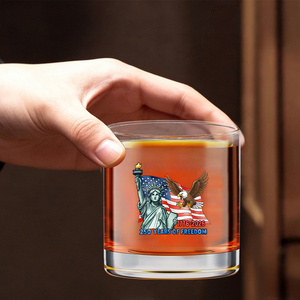 Copo de Vidro Redondo Inquebrável para Whisky, Lembrança Personalizada do 250º Aniversário dos EUA, Atacado - Product Image 5