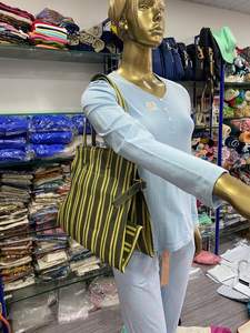 Large Eco-Friendly Recycled <b>Nylon</b> PP Woven Zipper Shopping <b>Bags</b> Reusable Sustainable Customized Color Plastic Offset Printing - Product Image 4