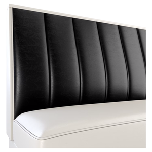 Asientos de Cuero Vinílico Blanco y Negro para Restaurante, Sofá Banqueta Tapizado para Cafetería, Comedor, Hotel - Product Image 4