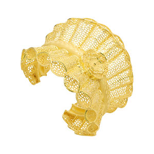 Daisy Cuff Forming Kada Gold Plated Jewelry para regalo y fiesta - Product Image 2