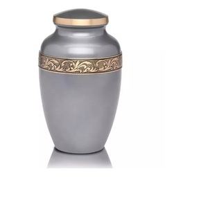 Urnas de cremación de metal para adultos de aluminio hechas a mano Fabricante Directo al por mayor Exportación Cenizas humanas Restos de perro Ataúd funerario de latón - Product Image 4