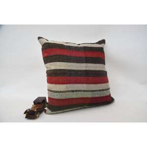 Multicolor Wool Kilim 24x24 Inch Luxury Pillow Woven Vintage & <b>Fluffy</b> Pattern Leaves Style Portable Bedding Decorative <b>Cushion</b> - Product Image 2