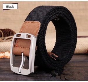 Nuevo diseño Nuevo logotipo personalizado cinturón de tela moda ajustable táctico elástico cinturón de hombre con color y tamaño personalizados - Product Image 5