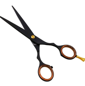 Tijeras de Peluquería Profesionales de Acero Inoxidable Negro con Mango de Dragón Color Morado - Product Image 5