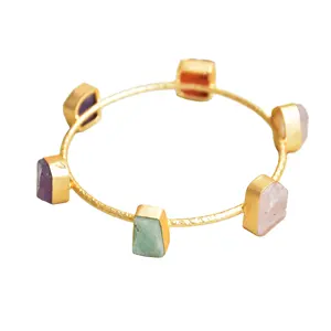 Semi-precious stones bangles bracelets women fine fashion jewelry supplier wholesale jewellery 2022 hot selling