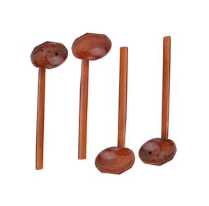 Cuchara de sopa de madera natural cucharón colador cuchara octogonal restaurantes amartillado uso cuchara de sopa fabricante - Product Image 6