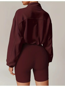 Fisoew, sudadera informal de cuello alto de gran tamaño para mujer, Jersey de manga larga con capucha para ropa superior de talla grande - Product Image 4