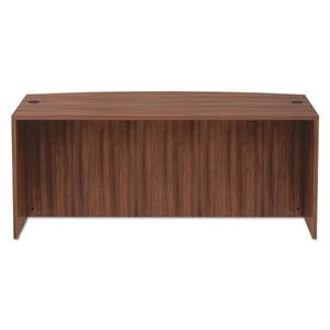 Alera Valencia Series Bow - Mueble de recepción moderno con frente en arco, color nogal, 71 pulgadas. X 41.38 Pulgadas X 29.63 Pulgadas 71 Pulgadas X 41.38 Pulgadas X 29.63 Pulgadas - Product Image 2