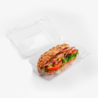 Boîte à gâteau transparente en plastique PET de 9 pouces, personnalisée par le fabricant, conteneur d'emballage alimentaire transparent