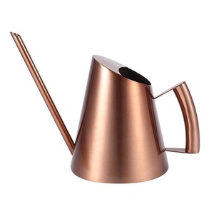 Regadera de cobre de acero inoxidable, regadera para plantas, jardines interiores y exteriores, herramienta de jardinería sin óxido, regadera - Product Image 1