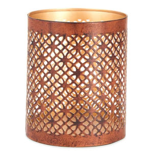 Ensemble de 3 bougeoirs votifs en métal noir et or faits à la main, style marocain, découpés, décoratifs, en fer, pour table - Product Image 6