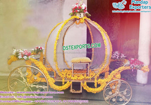 Elegante blanco Cenicienta nupcial entrada Buggy indio boda carro para novio entrada boda real Cenicienta carro - Product Image 4