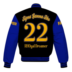 Veste universitaire Sigma Gamma Rho 1922 Signature SGRho Lettre grecque Royal Blue Poodle Pride Logo avant Imperméable - Product Image 5