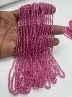 Nouvel Arrivage Perles de Spinelle Rose Naturelle Certifiée IGI Grade AAAAA Forme Ovale Lisse 3-5mm 16 Pouces Indian Gem Store Personnalisable