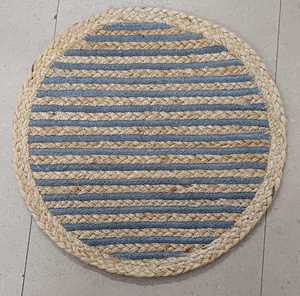 Manteles individuales de mesa bordados tejidos de algas marinas de yute trenzado indio personalizados al por mayor, nuevo estilo, lavables y reutilizables para uso doméstico en bodas - Product Image 2